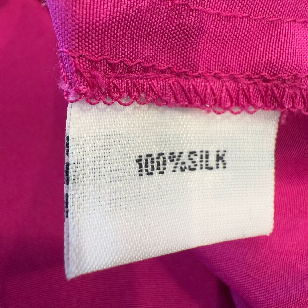 Kenneth Cole vibrant pink 100% silk jacket SZ PS - Picture 7 of 11